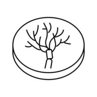 illustration vectorielle de l'icône de la ligne des champignons de la moisissure penicillium vecteur