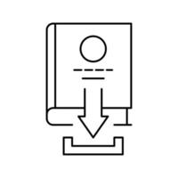 téléchargement d'illustration vectorielle d'icône de ligne de livre éducatif vecteur