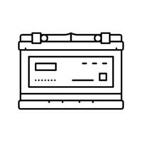 illustration vectorielle de l'icône de la ligne efb de la batterie inondée améliorée vecteur