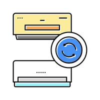 illustration vectorielle de l'icône de couleur de remplacement de la climatisation vecteur