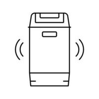 illustration vectorielle d'icône de ligne de machine à laver portable vecteur