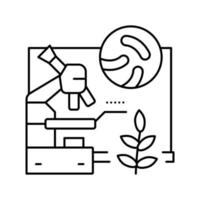 illustration vectorielle de l'icône de la ligne de leçon de l'école de biologie vecteur