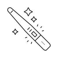 illustration vectorielle de l'icône de la ligne de test de grossesse vecteur