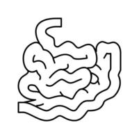 illustration vectorielle de l'icône de la ligne d'organe humain de l'intestin vecteur