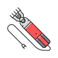 illustration vectorielle d'icône de couleur d'outil électrique de mouton de cisaillement vecteur