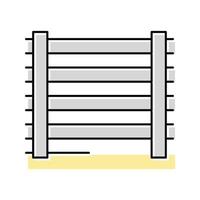 illustration vectorielle d'icône de couleur de clôture de ferme vecteur