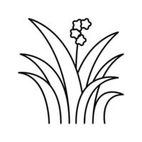 illustration vectorielle de l'icône de la ligne des feuilles à base de plantes vecteur
