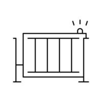 illustration vectorielle d'icône de ligne de porte de clôture automatique vecteur