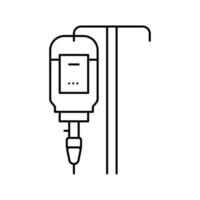 illustration vectorielle de l'icône de la ligne de l'outil médical compte-gouttes vecteur