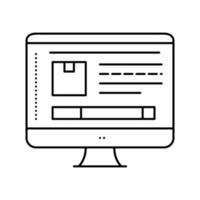 boîte internet boutique ligne icône illustration vectorielle vecteur