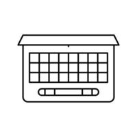 illustration vectorielle d'icône de ligne de jeu de fard à paupières vecteur