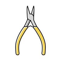 illustration vectorielle d'icône de couleur de pince à nez de chaîne vecteur