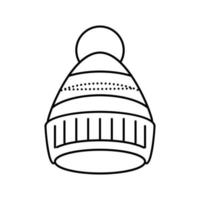 bobble hat cap ligne icône illustration vectorielle vecteur