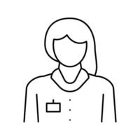 illustration vectorielle de l'icône de la ligne de service de soins à domicile infirmière vecteur