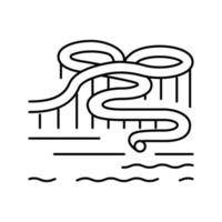 toboggan aquatique ligne icône illustration vectorielle vecteur