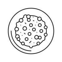 illustration vectorielle d'icône de ligne de plat de pois cuits vecteur