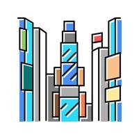 Times Square couleur icône illustration vectorielle vecteur