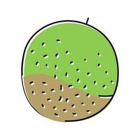 melon vert cantaloup couleur icône illustration vectorielle vecteur