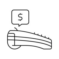 transaction pos terminal ligne icône illustration vectorielle vecteur
