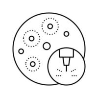 traitement de l'acné ligne laser icône illustration vectorielle vecteur