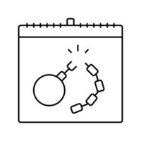 illustration vectorielle de l'icône de la ligne internationale de créativité et d'innovation vecteur