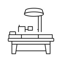 illustration vectorielle d'icône de ligne de table d'opération vecteur