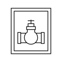 illustration vectorielle de l'icône de la ligne de signe de transport de gaz vecteur