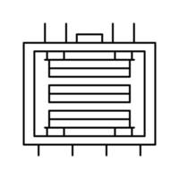 contreplaqué usine équipement industriel ligne icône illustration vectorielle vecteur