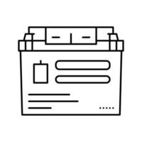 illustration vectorielle de l'icône de la ligne de batterie cellulaire au gel vecteur