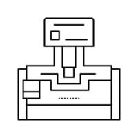 illustration vectorielle de l'icône de la ligne de l'appareil de moulage vecteur