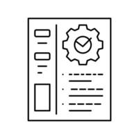 optimisation de l'illustration vectorielle de l'icône de la ligne comptable vecteur