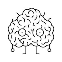 illustration vectorielle de l'icône de la ligne de monstre hirsute vecteur