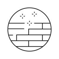 illustration vectorielle de l'icône de la ligne de finition du plancher de bois franc vecteur
