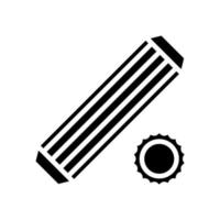 goujon vis glyphe icône illustration vectorielle vecteur