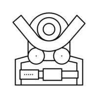 illustration vectorielle de l'icône de la ligne de la machine à cintrer vecteur