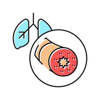 asthme de l'illustration vectorielle de l'icône de couleur humaine adulte vecteur