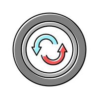 illustration vectorielle d'icône de couleur de pneus de rechange vecteur