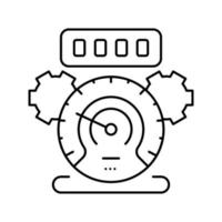 illustration vectorielle de l'icône de la ligne de restauration du kilométrage vecteur