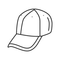 illustration vectorielle d'icône de ligne de casquette de baseball vecteur