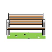 banc parc couleur icône illustration vectorielle vecteur