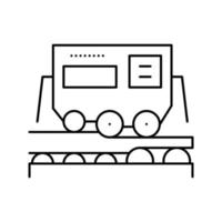 illustration vectorielle d'icône de ligne de production d'aluminium de transport vecteur