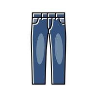 pantalon denim mâle couleur icône illustration vectorielle vecteur