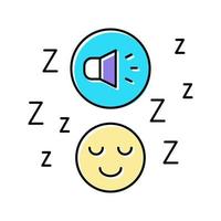 musique pour dormir couleur icône illustration vectorielle vecteur