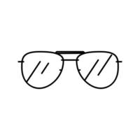 lunettes d'aviateur ligne optique icône illustration vectorielle vecteur