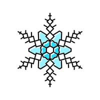 flocon de neige hiver couleur icône illustration vectorielle vecteur