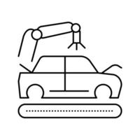 appliquer l'apprêt sur l'illustration vectorielle de l'icône de la ligne de carrosserie de la voiture vecteur