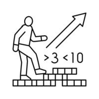 illustration vectorielle de l'icône de la ligne d'inflation à pied vecteur