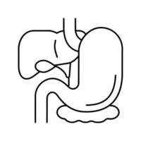 illustration vectorielle de l'icône de la ligne du tractus gastro-intestinal vecteur