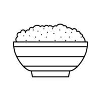 illustration vectorielle de l'icône de la ligne de riz arborio vecteur
