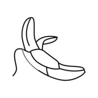 illustration vectorielle de l'icône de la ligne de peau de banane vecteur